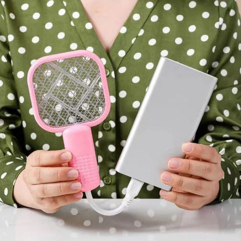 Electric USB Mosquito Killer Racket โ 2-in-1 Rechargeable Night Lamp