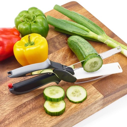 2-in-1 Clever Cutter Scissor – Multi-Purpose Kitchen Cutting Tool
