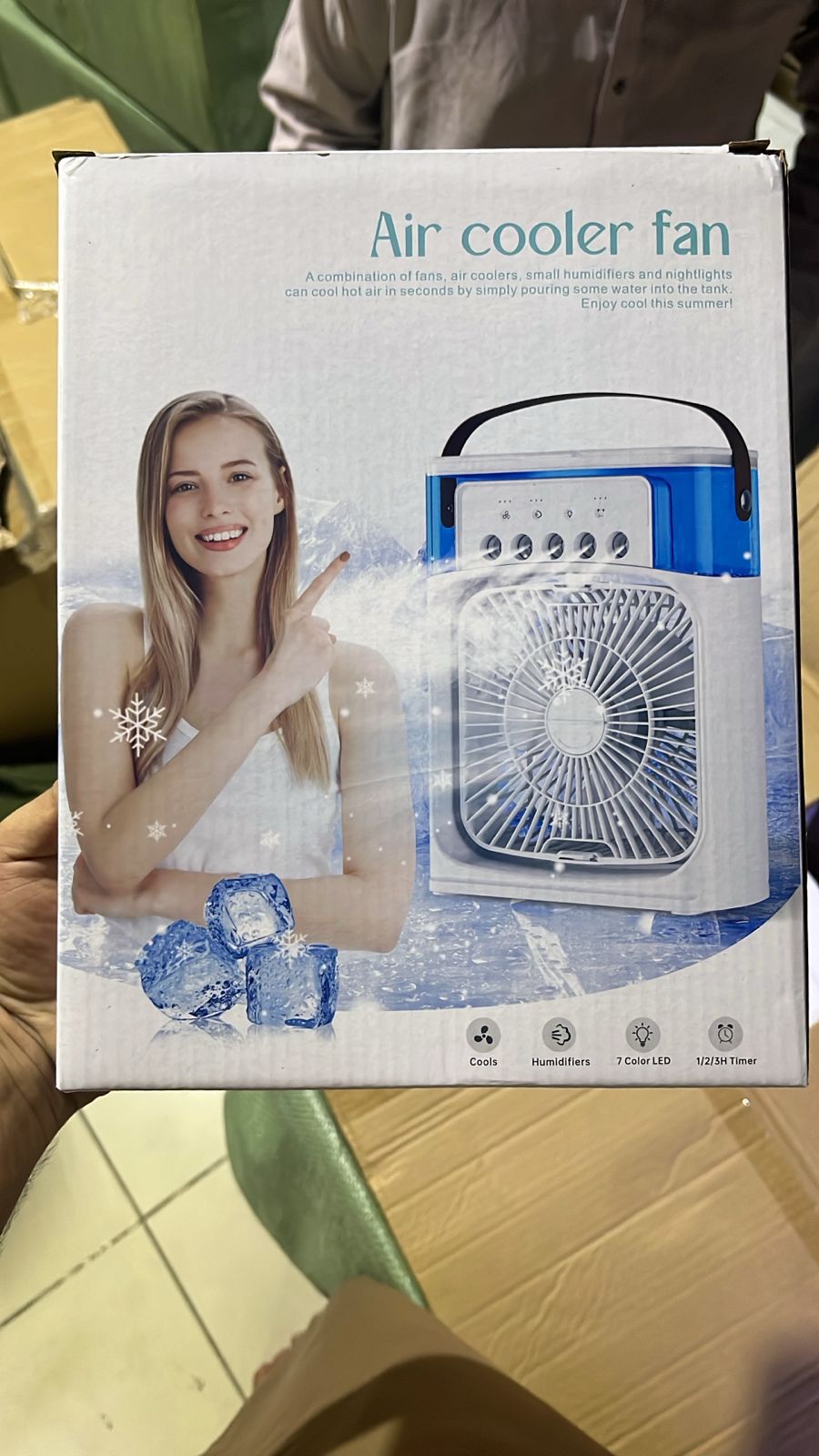 Instant Cooling Mini Air Cooler Portable USB Rechargeable Cooling Fan