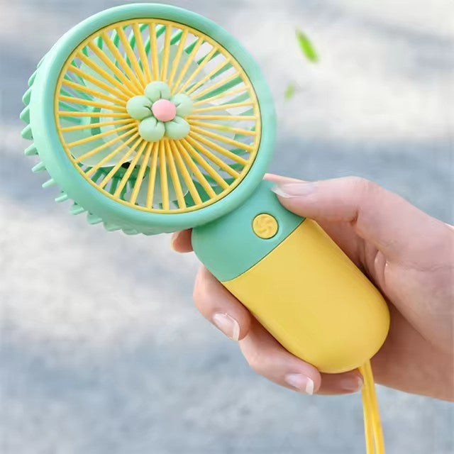 Mini Floral Handheld Fan