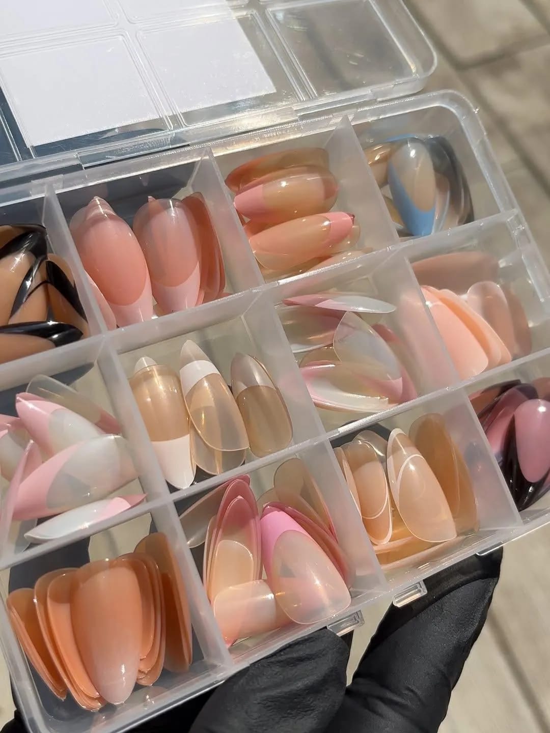 144 Pcs Multicolor False Nails Set β Stylish Press-On Nails for Daily & Party Wear