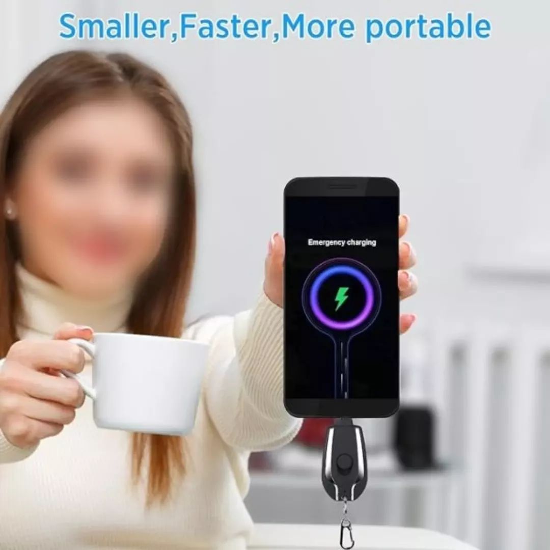 Power Pod Mini Keychain Power Bank – 1500mAh Emergency Charger