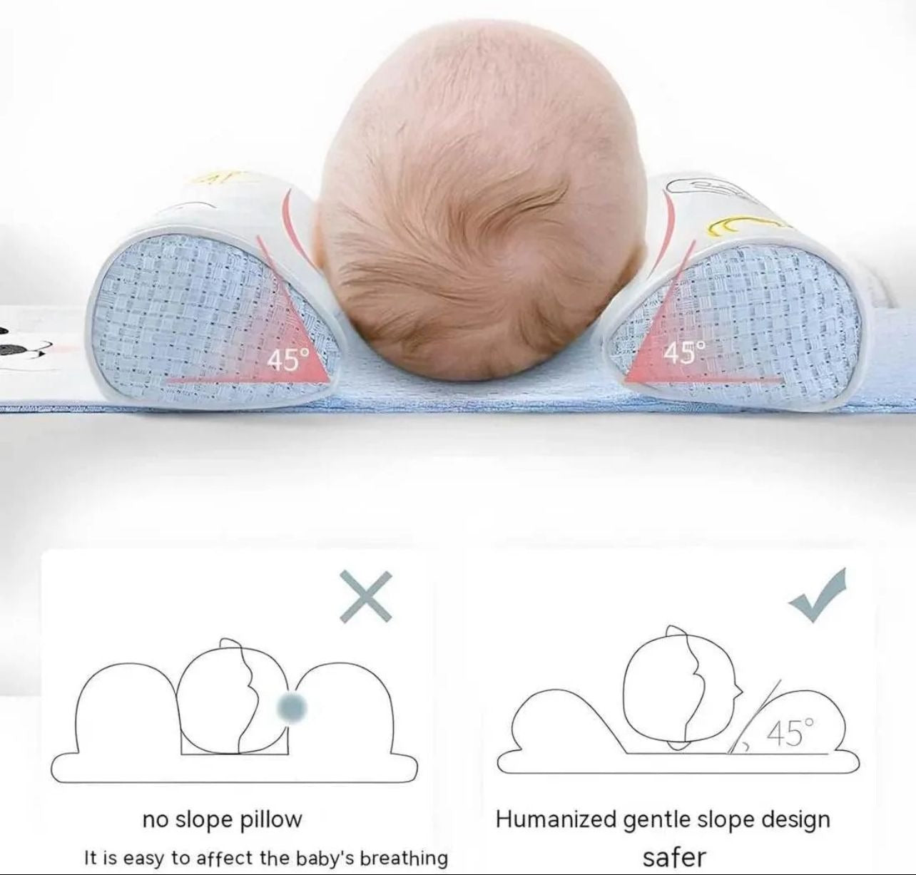 Baby Head Shaping Pillow β Soft Support for Newborn (Anti-Flat Head)