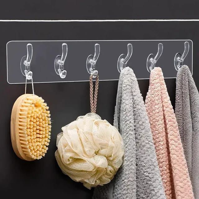 Heavy Duty Transparent Adhesive Hooks – Waterproof Wall Hanger
