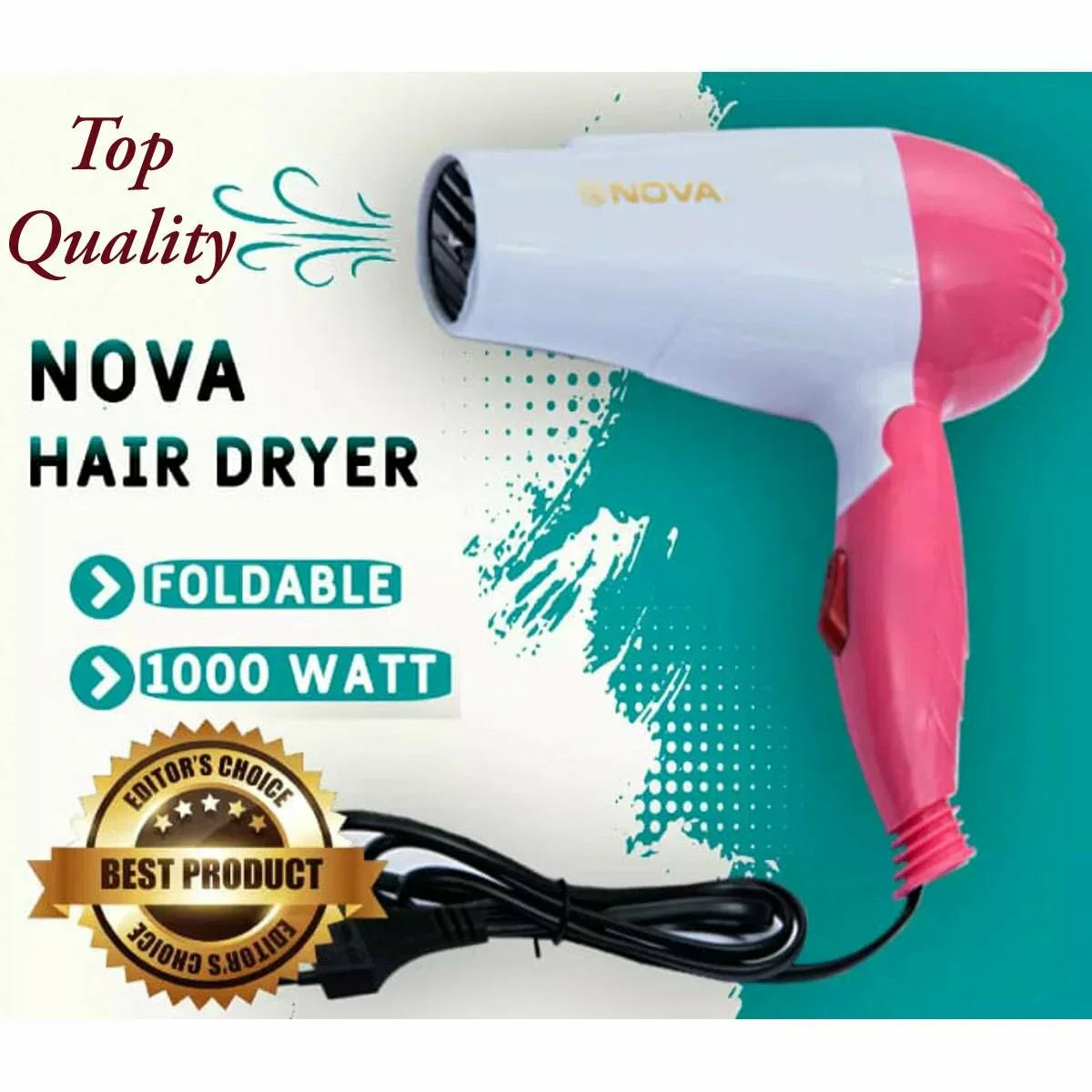 Nova Foldable Hair Dryer – Quick Dry Styling