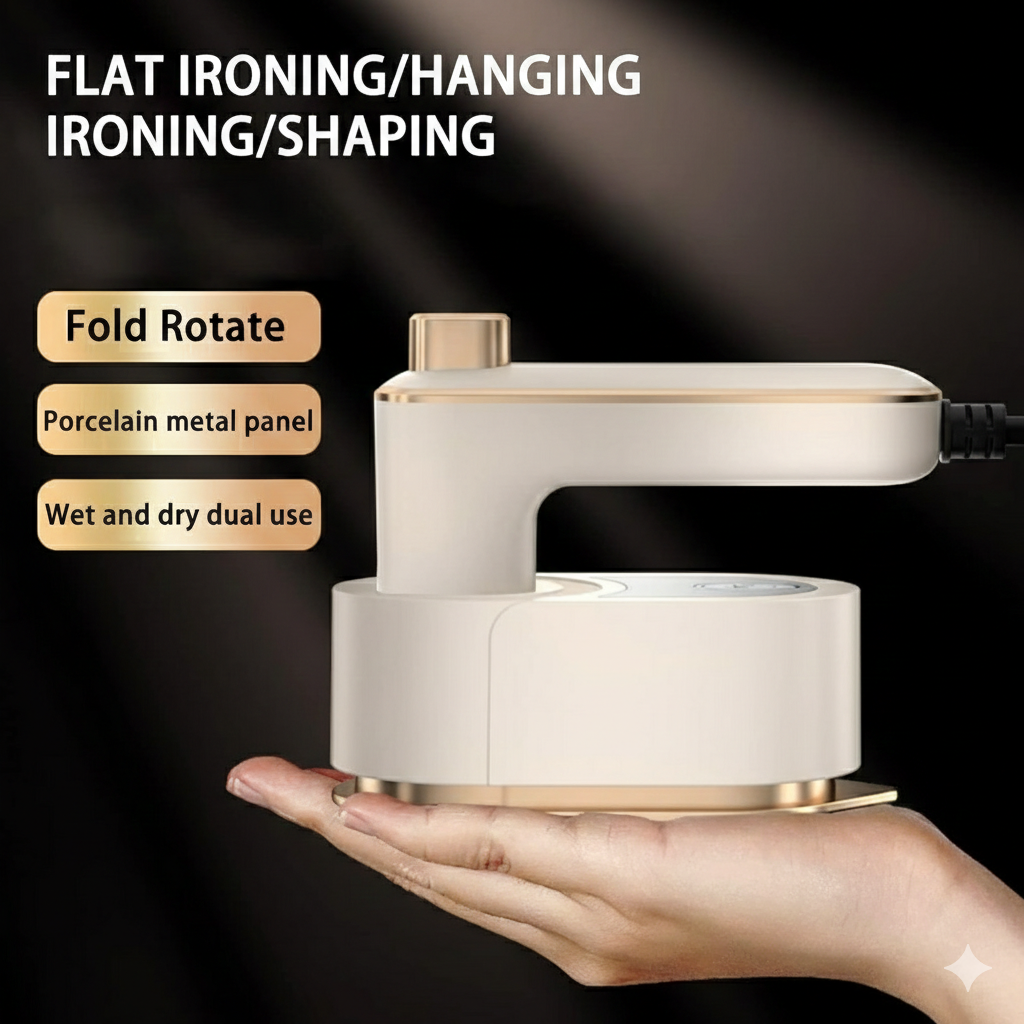Professional Mini Steam Iron for Clothes | Portable Handheld Garment Steamer & Travel Iron