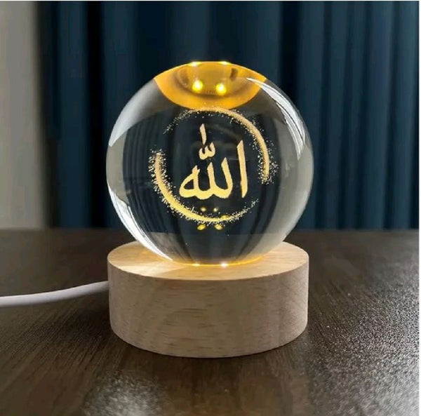 3D Crystal Ball Lamp – LED Galaxy Night Light- Decor Atmosphere Light